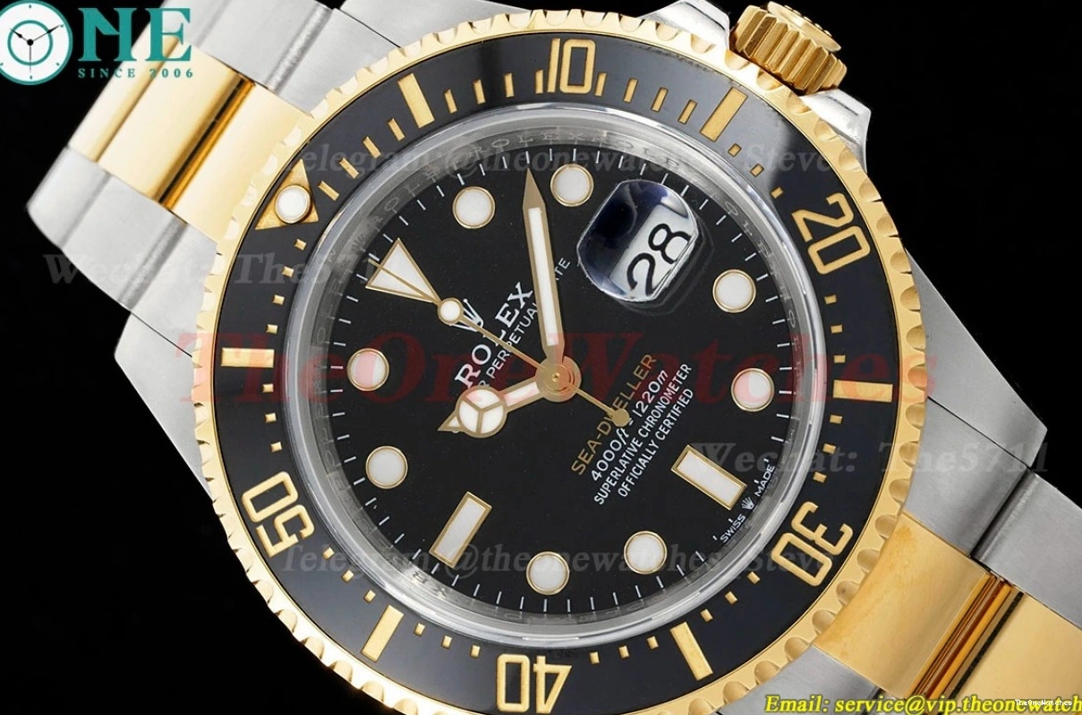 KF 126603LN 43mm Black SeaDweller YG Wrapped SS VR3235 Dot 0201